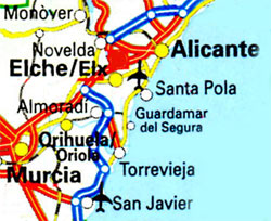 Elche map location